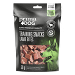 Bild på lamm training snacks paket av varumärket Prima pet.