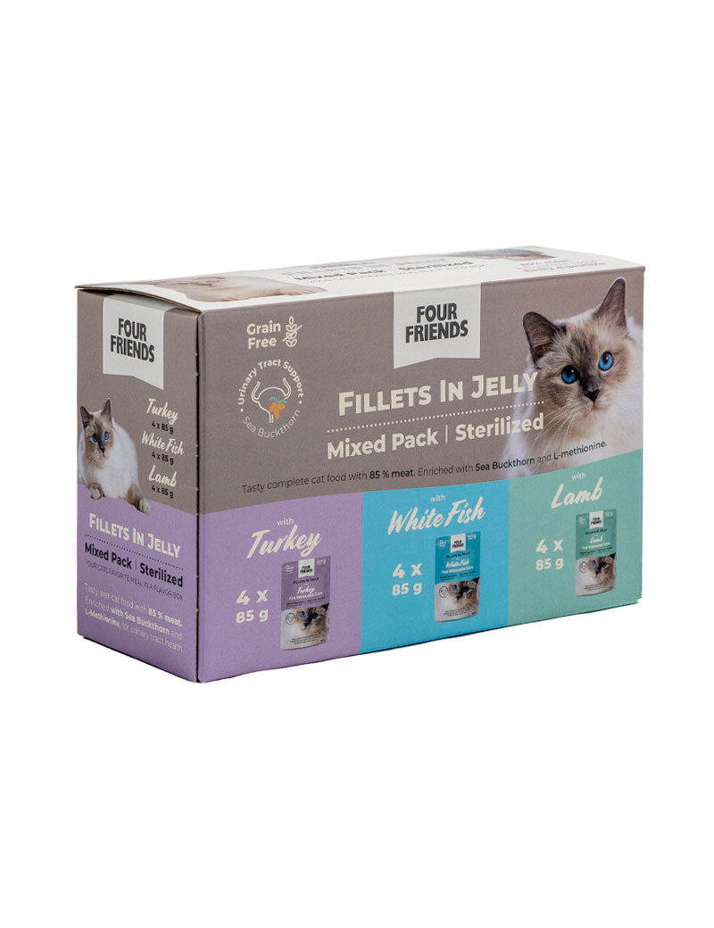 FourFriends Cat Sterilized in Jelly Mix 12-pack