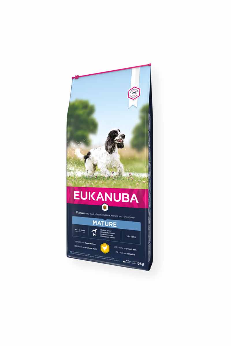 Eukanuba Dog Mature Medium Breed Fresh Chicken 15 kg