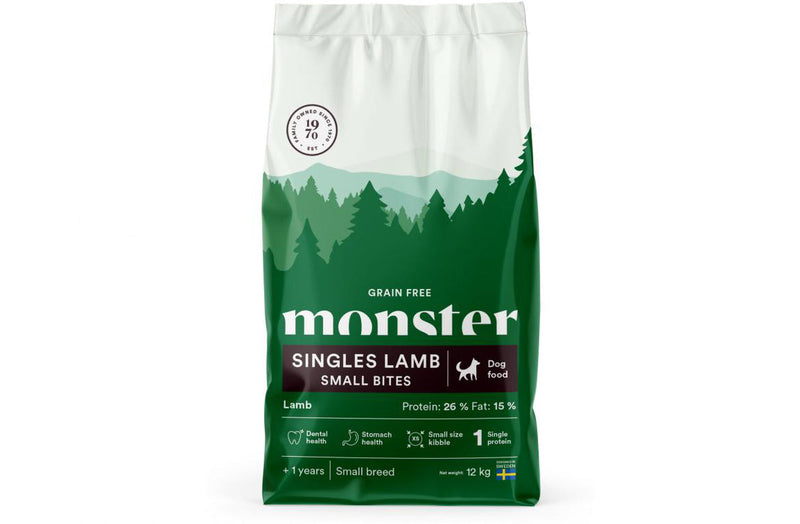 Monster Dog Grain Free Singles Lamb Small Bites 12 kg