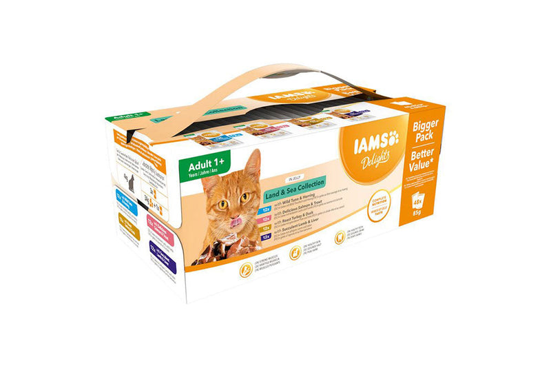 Iams Cat Delights Jelly Multipack Land & Sea 85g (48-pack)