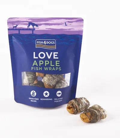 Fish4Dogs Love Apple Fish Wraps 90 g