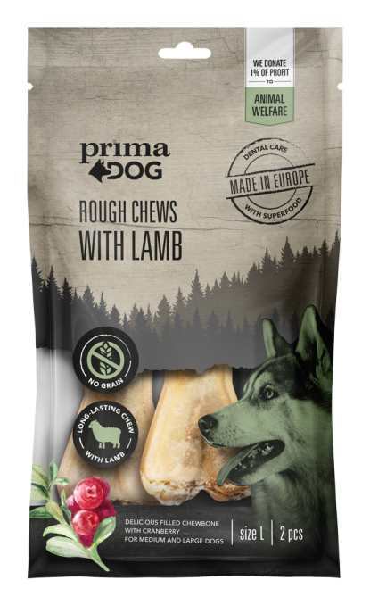 PrimaDog Rough Chews Lamb-Cranberry L