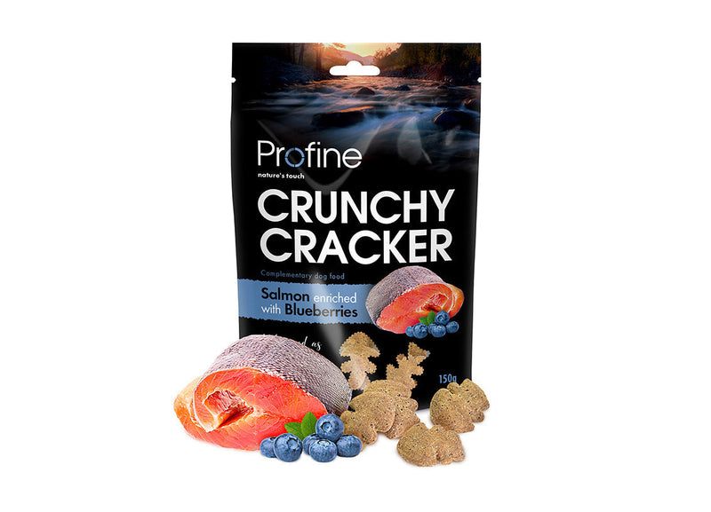 Profine Dog Crunchy Cracker Salmon enriched with Blueberrries 150 g - KORTARE DATUM