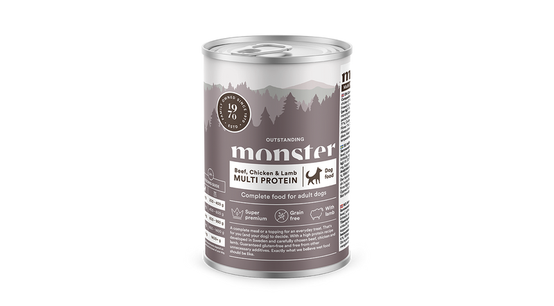 Monster Dog Multi Protein Beef, Chichen & Lamb 6 x 400 g