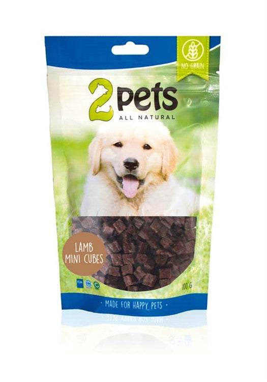 2pets Dogsnacks MiniCubes Lamm 100g