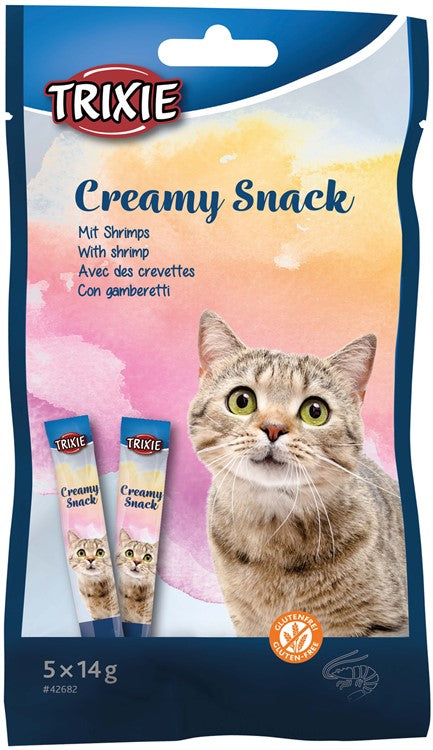 Creamy Snack till katt - Räkor 5 x 14g Trixie