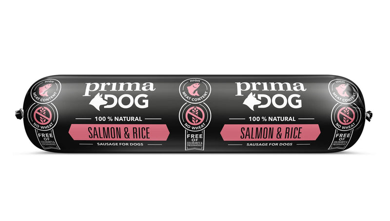 PrimaDog Köttkorv Lax & Ris 800g