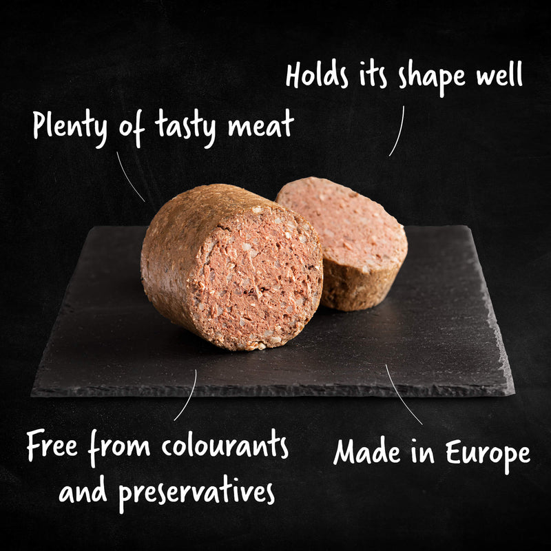 PrimaDog Köttkorv Lax & Ris 800g