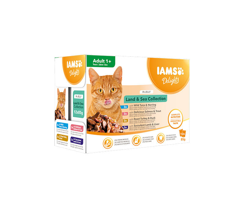 Iams Cat Delights Jelly Multipack Land & Sea 85g (12-pack)