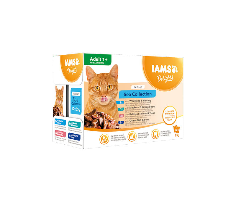 Iams Cat Delights Jelly Multipack Sea 85g (12-pack)