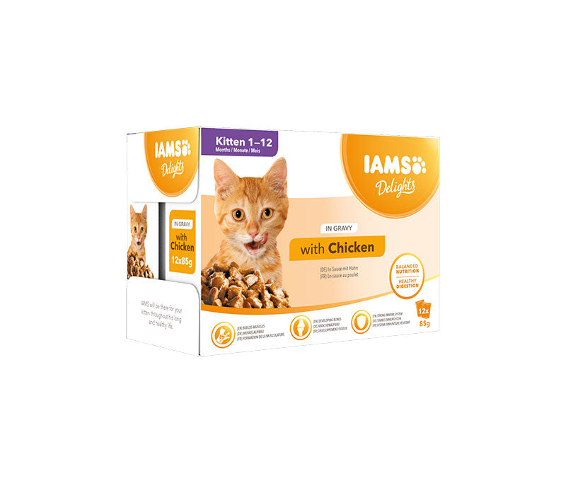 Iams Cat Delights Gravy Multipack Kitten 85g (12-pack)
