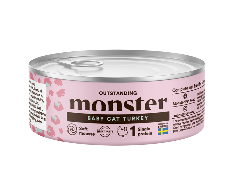 Monster Cat Baby Mousse Burk 100g - NYHET