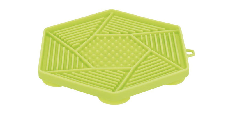 Lick'n'Snack platta med sugkopp 17 cm grön