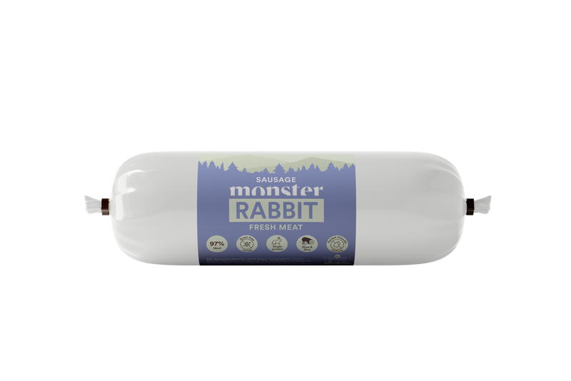 Monster Dog Sausage Rabbit 400 g - NYHET