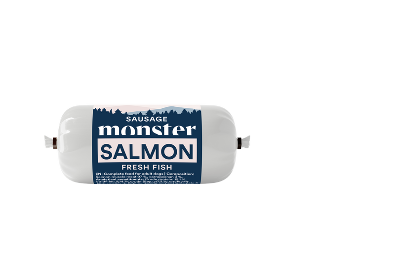 Monster Dog Sausage Salmon 80 g - NYHET