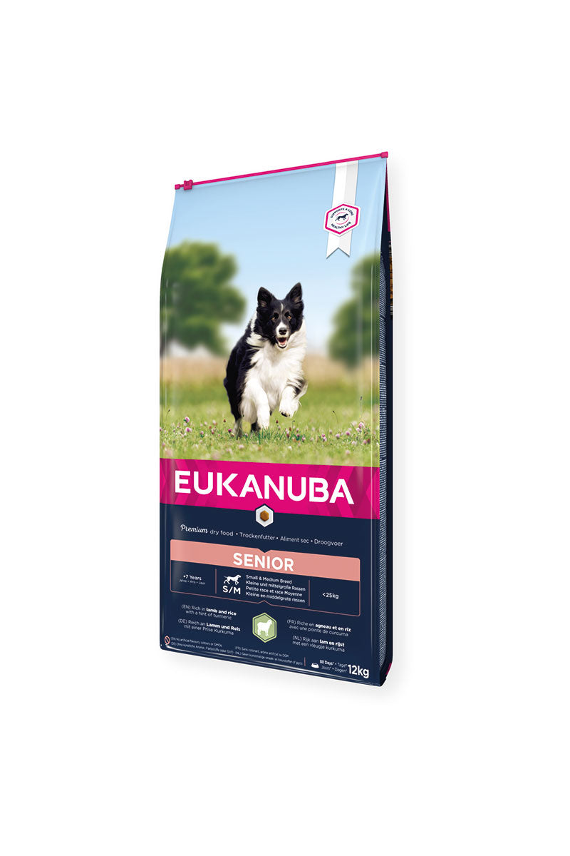 Eukanuba Dog Senior Small/Medium Breed Lamb & Rice 12 kg
