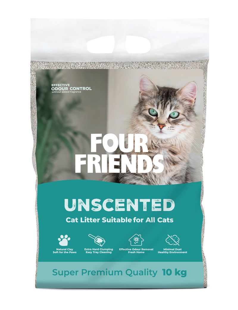 FourFriends Cat Litter Unscented 10 kg - NYHET