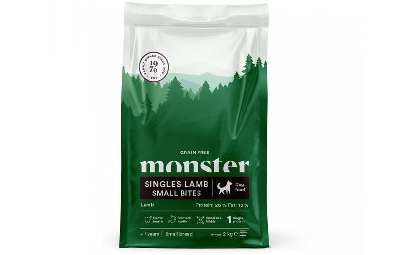 Monster Dog Grain Free Singles Lamb Small Bites 2 kg