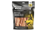 Bild på meaty treats kyckling file paket av varumärket Prima pet.