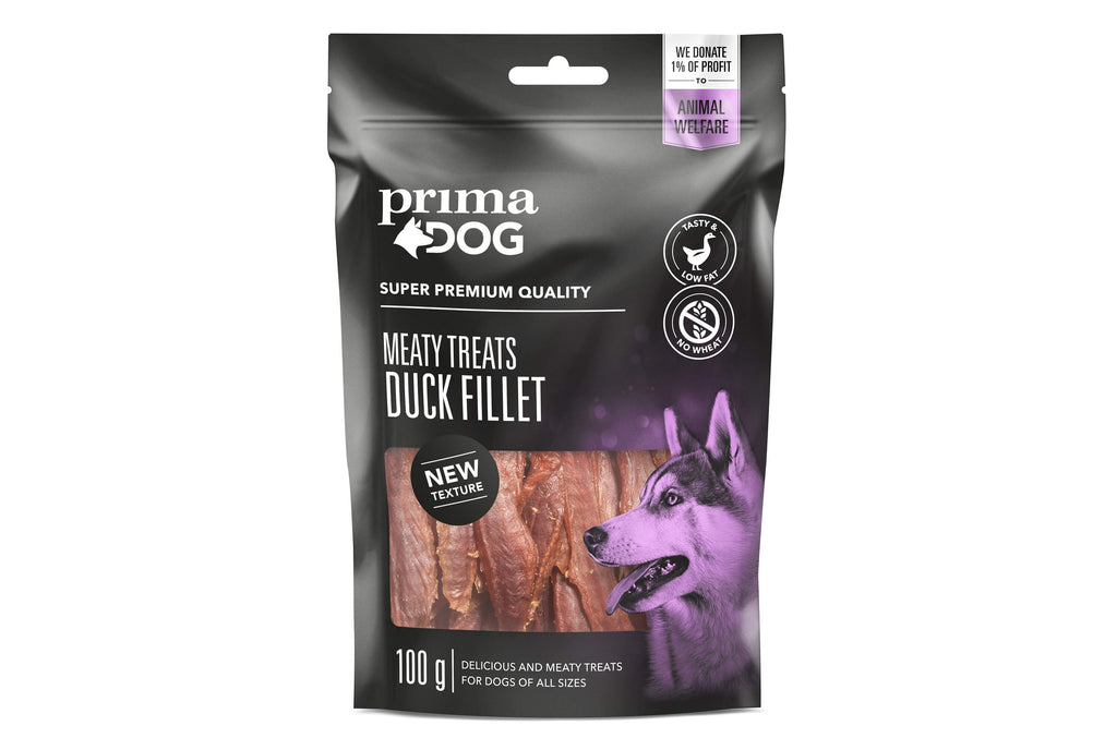 Bild på meaty treats ankfile paket av varumärket Prima pet.