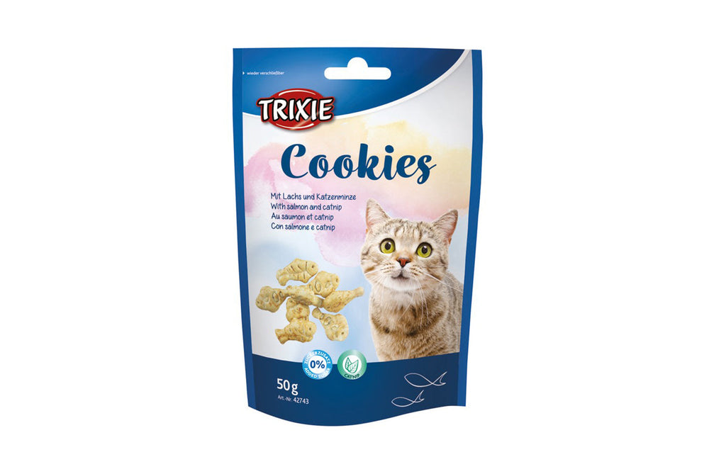 Cookies med lax och kattmynta